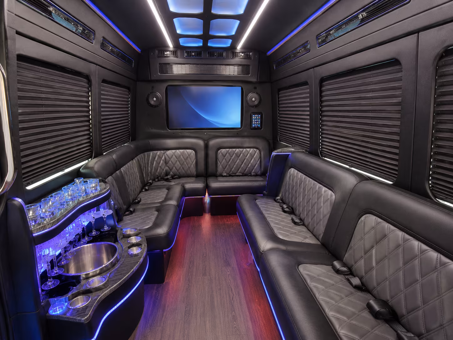 beverly corporate event transportation onboard seating