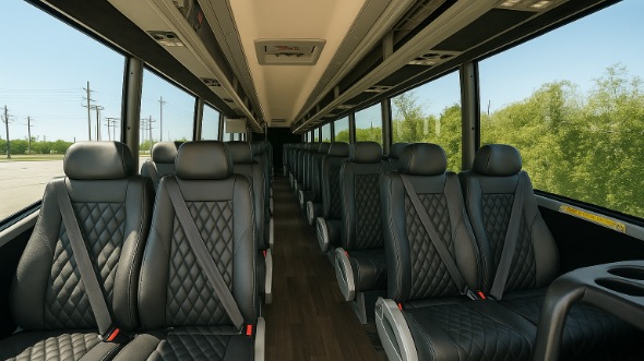 Interior of Charter Bus Company Lowell's 18 Passenger Minibus in Lowell