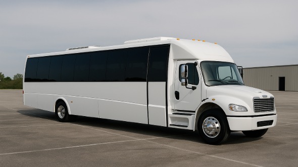 Exterior of Charter Bus Company Lowell's 20 Passenger Mini bus in Lowell