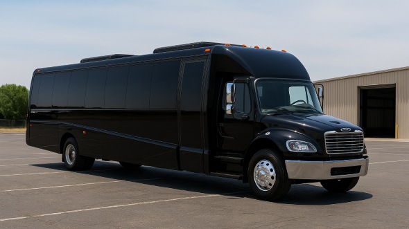 Exterior of Charter Bus Company Beverly's 28 Passenger Mini bus in Beverly
