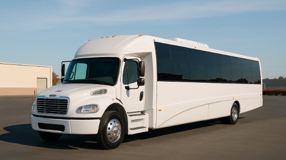 Exterior of Charter Bus Company Lowell's 35 Passenger Minibus in Lowell