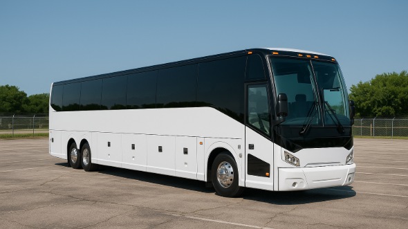 Exterior of Charter Bus Company Lowell's 54 Passenger Charter Bus in Lowell