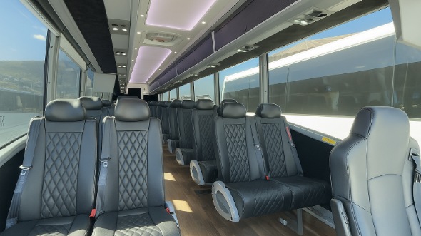beverly 28 passenger minibus inside