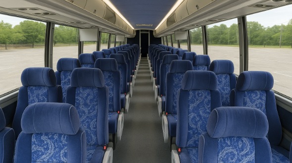 beverly 56 passenger charter bus inside